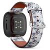 CJBROES Replacement Leather Watch Band, Compatible with Fitbit Versa 3 and Fitbit Sense of Wristband Bracelet Accessory - Poppy-Flowers-Spray view 1