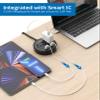 2 Prong Power Strip with 6 Outlets Surge Protector Power Strip Bundle, 15 ft Long Extension Cord, Flat Plug Power Strip with USB Ports, 15A Circuit Breaker for Office Home view 2
