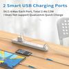 2 Prong Power Strip with 6 Outlets Surge Protector Power Strip Bundle, 15 ft Long Extension Cord, Flat Plug Power Strip with USB Ports, 15A Circuit Breaker for Office Home view 3