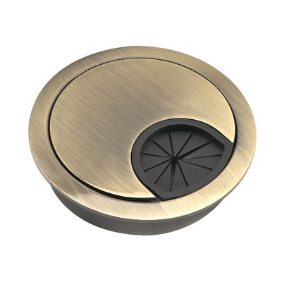 Bettomshin 2.01" Desk Grommet Zinc Alloy 51mm Cable Hole Cover Cord Desk Grommets Arrange Wires Organizer for Home Office Desk Cable Cord Bronze 1Pc