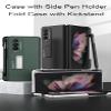 SHIEID Z Fold 3 Case with Pen Holder, Z Fold 3 Case with S Pen Protective Cover, Built-in Magnetic Kickstand All-Inclusive Shockproof Case for Galaxy Z Fold 3 5G, Mist Gold view 2