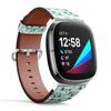 CJBROES Replacement Leather Watch Band, Compatible with Fitbit Versa 3 and Fitbit Sense of Wristband Bracelet Accessory - Beautiful-Orchid-Watercolor view 2