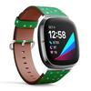 CJBROES Replacement Leather Watch Band, Compatible with Fitbit Versa 3 and Fitbit Sense of Wristband Bracelet Accessory - Billiard-Balls view 2