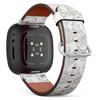 CJBROES Replacement Leather Watch Band, Compatible with Fitbit Versa 3 and Fitbit Sense of Wristband Bracelet Accessory - sea view 1