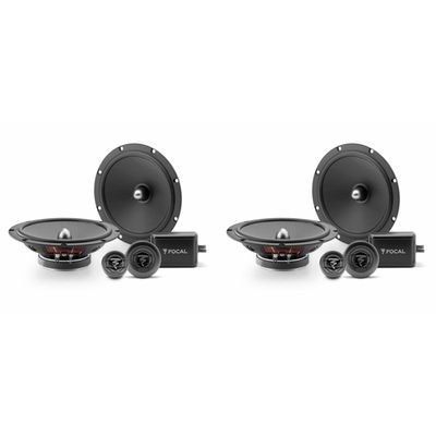Focal Speaker Bundle - Two Pairs of Focal ASE165S 6" Slim 2-Way Component Speaker Kit