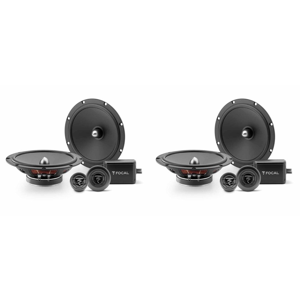 Focal Speaker Bundle - Two Pairs of Focal ASE165S 6" Slim 2-Way Component Speaker Kit