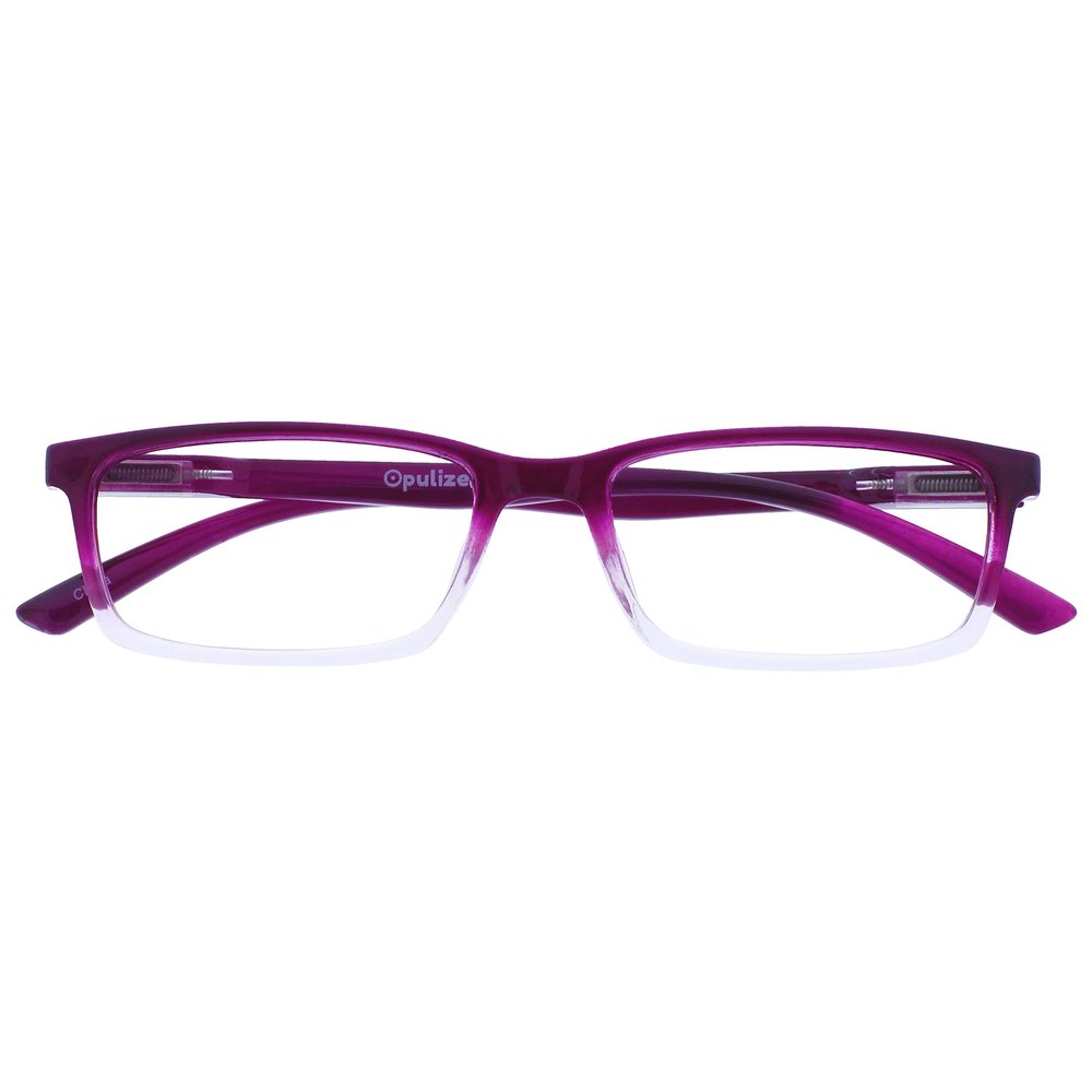 OPULIZE SEE Blue Light Blocking Glasses for Women and Men, Narrow Frame, Spring Hinges, Anti-Reflective Computer Glasses, Purple (Pack of 1)