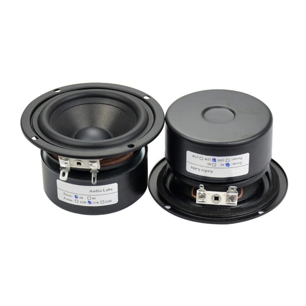 JINGERL 2 Pcs 3 Inch 15W HiFi Speaker Full Range Bass Subwoofer Tweeter DIY Home Theater Loudspeaker System Audio Speakers