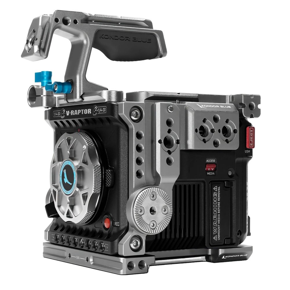 KONDOR BLUE (Cage with Talon Top Handle) | Compatible with RED V-Raptor Cinema Camera | Space Gray
