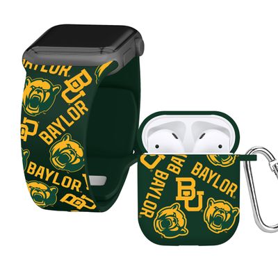 Affinity Bands Baylor Bears HD Combo Package Compatible with Apple Watch and AirPods Gen 1 & 2 (38/40/41mm (42mm Series 11) Long Random)