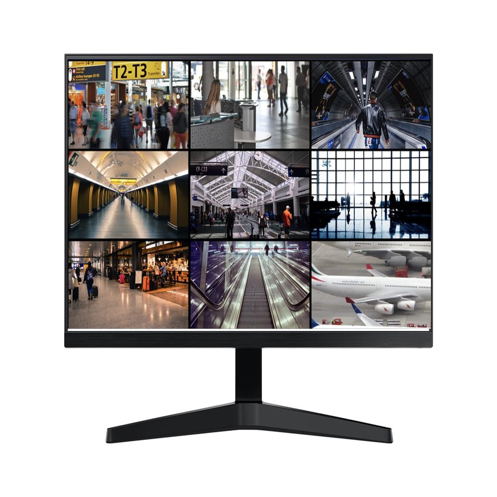 Real HD Security Camera Monitor Screen, 22 Inch 1080P Thin LED PC Monitor with HDMI VGA Built in Speaker Compatible with CCTV Security DVR NVR, Not Support Bluetooth and WiFi