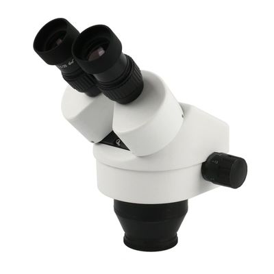 Lab Microscope Slides 20X 40X 7-45X Zoom WF10X Eyepiece, Stereo Microscope Head Monocular Binocular Simul-Focal Microscope Parts (Color : 7X-45X Binocular)