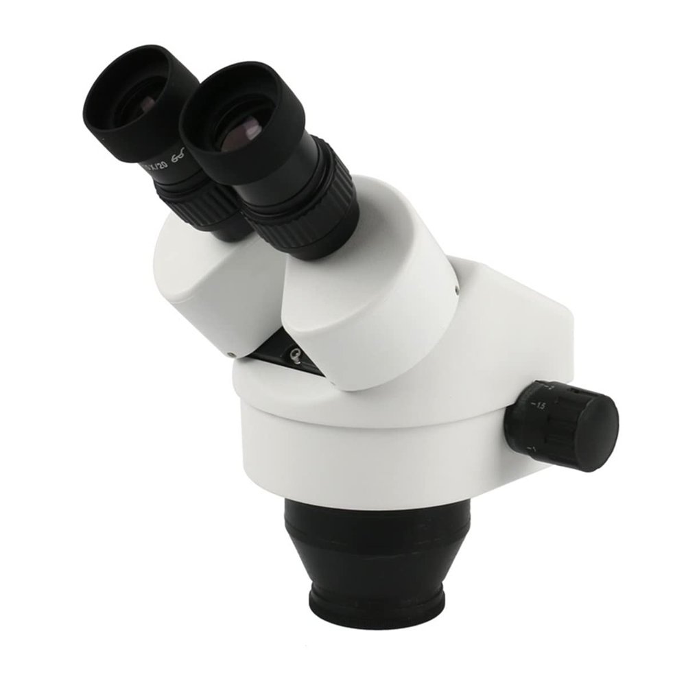 Lab Microscope Slides 20X 40X 7-45X Zoom WF10X Eyepiece, Stereo Microscope Head Monocular Binocular Simul-Focal Microscope Parts (Color : 7X-45X Binocular)
