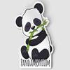 Cute Pandamonium Vinyl Sticker, Cute Panda, Happy Panda, Animal Sticker, Pet Gift Sticker, Laptop Decal, Vinyl Car Decal view 1