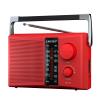 LEOTEC Portable AM FM Radio with Best Reception AC & Battery Operated Big Speaker,Large Tuning Knob,Clear Dial,Earphone Jack for Gift (Red) view 1