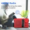 LEOTEC Portable AM FM Radio with Best Reception AC & Battery Operated Big Speaker,Large Tuning Knob,Clear Dial,Earphone Jack for Gift (Red) view 3