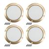 Bettomshin 4Pcs 3.5inch /95mm Speaker Grill Mesh Decorative Circle Woofer Guard Protector Cover Audio Accessories Gold view 1