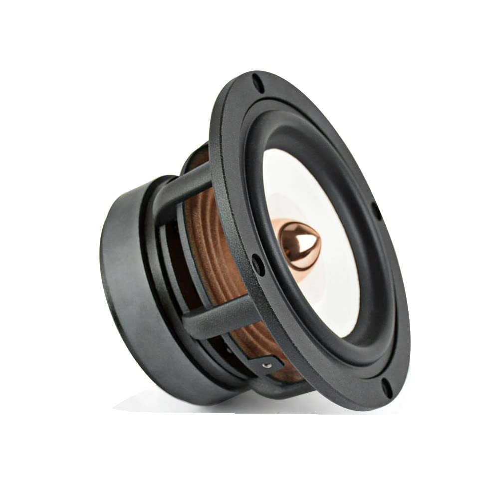 JINGERL 1PC 30W 4Inch HiFi Treble Mediant Bass Loudspeaker Desktop Bookshelf Audio Speakers Full Range Speaker 4Ohm 8Ohm (Color : Round 8ohm 30W)
