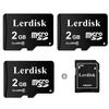 Lerdisk Factory Wholesale Micro SD Card 2GB Pack of 3 in Bulk MicroSD C6 with SD Adapter Produced by Authorized Licencee(2GB) view 1