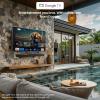 SYLVOX 43 inch Outdoor TV, Smart TV Compatible with Google Waterproof 4K LED Outdoor Television with Dual Speakers, Support Bluetooth & Wi-Fi, Deck Pro 2.0 Series Suitable for Partial Sun Areas view 3
