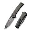 CIVIVI Pocket Knife for EDC, Conspirator Button Lock Folding Knife 3.48" Damascus Blade, Dark Green Micarta Handle C21006-DS1 view 1