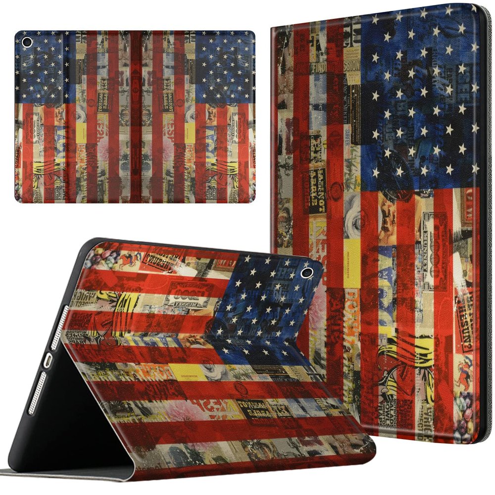 Case for Samsung Galaxy Tab A8 10.5 Inch 2022, Lightweight Premium PU Leather Folio Cover Smart Stand with Auto Wake/Sleep for Galaxy Tab A8 10.5" (SM-X200/X205/X207), Vintage American Flag