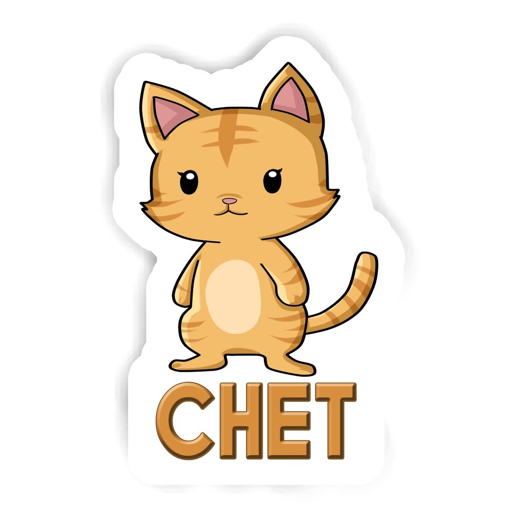 12 Stickers Chet Cat (2pcs 5.5inch, 4pcs 2.5inch, 6pcs 1.8inch)