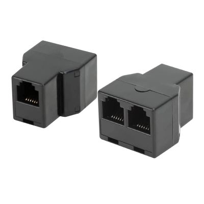 AIMIJIA 3Female Telephone Splitter Adapter Cable,Telephone Landline Cable Connector and Separator (RJ12 6P6C-2 Pack)