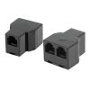 AIMIJIA 3Female Telephone Splitter Adapter Cable,Telephone Landline Cable Connector and Separator (RJ12 6P6C-2 Pack) view 1