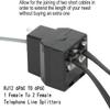 AIMIJIA 3Female Telephone Splitter Adapter Cable,Telephone Landline Cable Connector and Separator (RJ12 6P6C-2 Pack) view 2