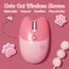 Lomiluskr Cute Cat Wireless Mouse, Lightweight Soundless Mice, 2.4G Wireless Mice, Candy Colors, Kawaii Mouse for Girls and Kids (Pink) view 3
