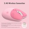 Lomiluskr Cute Cat Wireless Mouse, Lightweight Soundless Mice, 2.4G Wireless Mice, Candy Colors, Kawaii Mouse for Girls and Kids (Pink) view 4