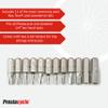 Prestacycle Professional 12-Piece 1/4" S2 Steel Hex Bits Set  Hardened Nickel-Plated Bicycle Tool Bits  Includes HEX, TORX, and PH1 Screwdriver Bits  Durable Bike Repair Bit Kit view 3