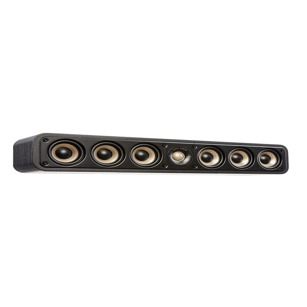 Polk Signature Elite ES35 Slim Center Channel Speaker - Hi-Res Audio Certified, Dolby Atmos & DTS:X Compatible, 1" Tweeter & (6) 3" Woofers, Stunning Black (Renewed)