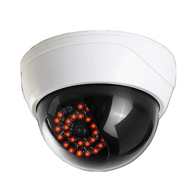 MaximalPower Fake CCTV Security Dummy Dome Camera with Red LED Light for Home, Shop, Business, etc. (1 Pack)