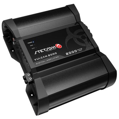 Stetsom Vulcan 2000 1 Ohm Car Amplifier, Mono Full Range 2000.1 2K Watts RMS, 1 Stable Car Audio, HD Sound Quality, Crossover & Bass Boost, Car Stereo Speaker Subwoofer MD, Smart Coolers