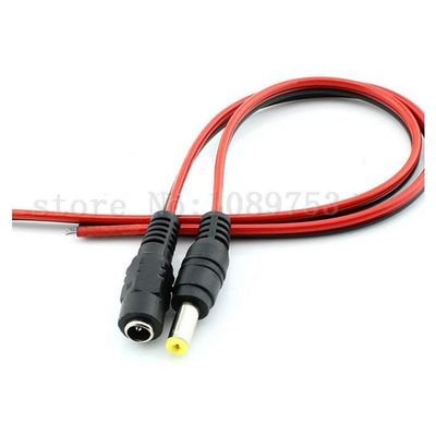 20 Pair 12V 5.5x2.1mm Male + Female DC Power Jack Connector Cable Plug Wire CCTV