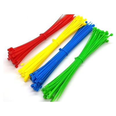200 Pcs Nylon Cable Tie 4 Color 6" inch Width 2mmX150 (mm) Colorful Self-Locking Plastic Cable Zip Ties