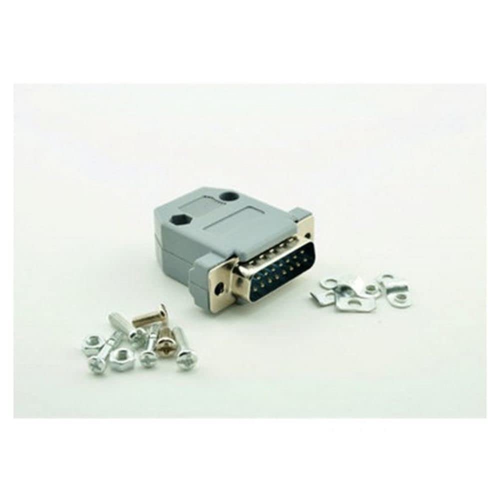 10 Sets VGA D-Sub Two Rows 15 Pin DIY VGA Male+Shell Plastic Adapter Extend Converter VGA Connector for DIY VGA Cable