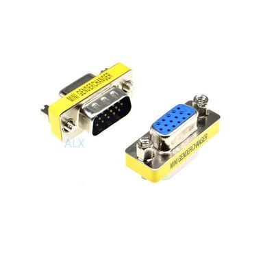 5PCS VGA SVGA DB15 15pin Male to Female Connector 15p Mini Gender Changer Adapter