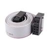 10pcs FC-10P 10 Pins 2.54mm Pitch 20cm JTAG AVR Download Cable Wire Connector Gray Flat Ribbon Data Cable view 1