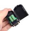 1PCS DB9 9PIN Male Plug Serial Port Connector Terminal Adapter with Black Shell D-SUB COM RS232 RS485 Wire Cable Free Solder view 2