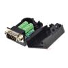 1PCS DB9 9PIN Male Plug Serial Port Connector Terminal Adapter with Black Shell D-SUB COM RS232 RS485 Wire Cable Free Solder view 3