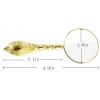 ZTBH Microscope Accessories Kit 5X Carved Magnifier Handheld Magnifier Reading Magnifying Glass Lens Microscope Slides (Color : Gold) view 2