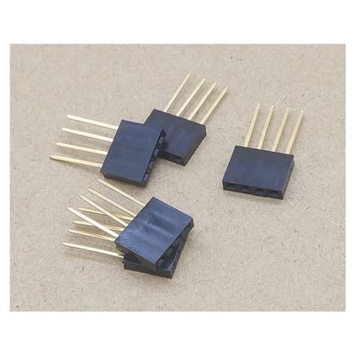 100pcs Black 11mm 2.54mm 4P Stackable Long Legs Female Header for Arduino Shield