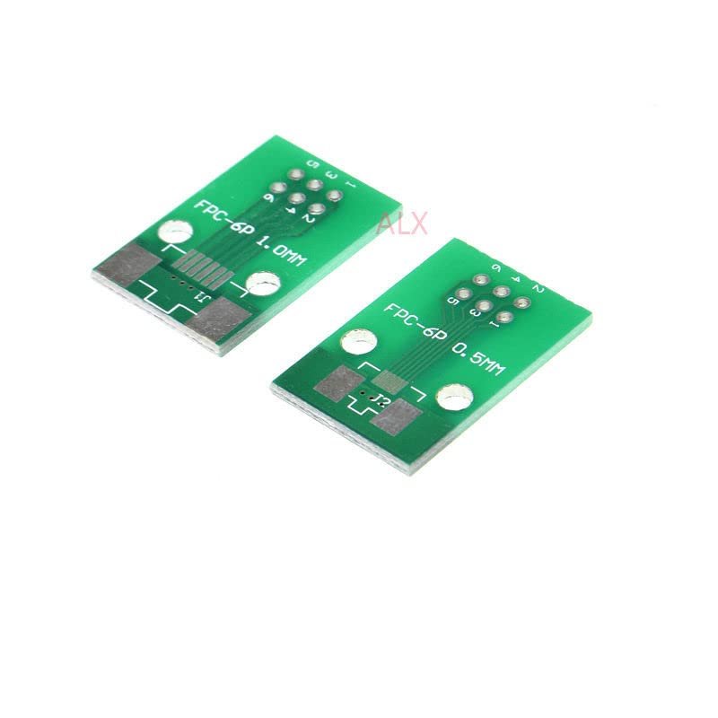 10PCS FPC-6PIN Cable Pitch 0.5MM 1MM to DIP Pitch 2.54MM Adapter PCB Board FFC 6P FPC 6Pin Connector Wire to DIP6 Converter