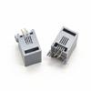 100pcs RJ11 4P4C Female PCB Mount Modular Plug/Jack Network Connector 4P Grey view 2