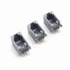 100pcs RJ11 4P4C Female PCB Mount Modular Plug/Jack Network Connector 4P Grey view 3