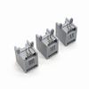 100pcs RJ11 4P4C Female PCB Mount Modular Plug/Jack Network Connector 4P Grey view 4