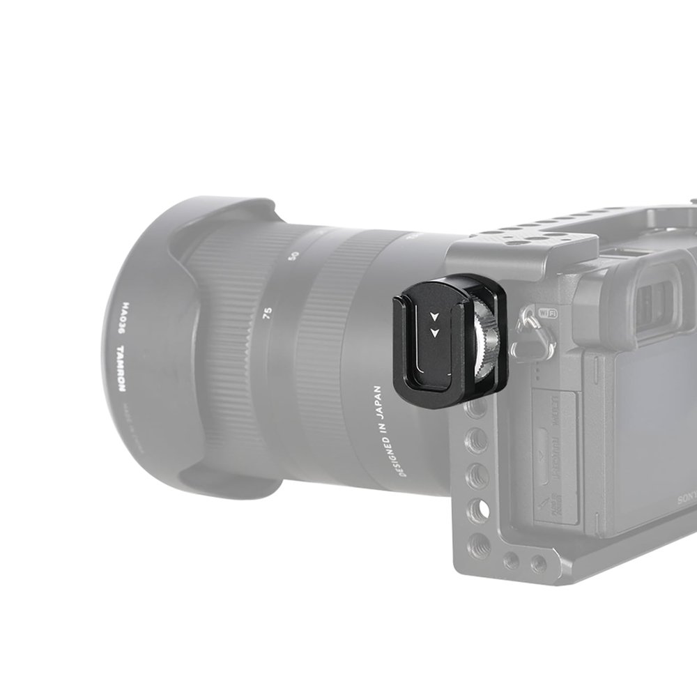 NICEYRIG Cold Shoe Adapter for 1/4-20 Thread, Thumbscrew Easy Mounting Cold Shoe Base for Microphone Flash LED Video Light - 499